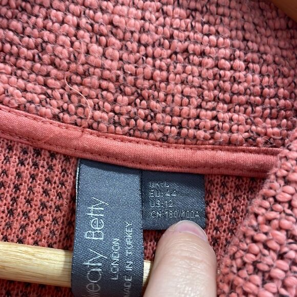 Sweaty Betty Pink Restful Boucle Funnel Neck Sweater Size US 12 UK Large - Picture 5 of 8